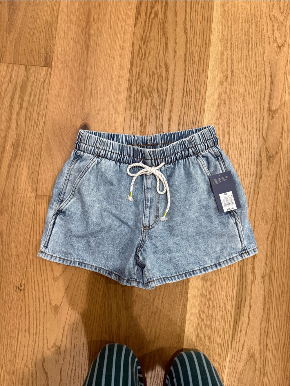 Universal Thread Light Wash Denim Drawstring Shorts